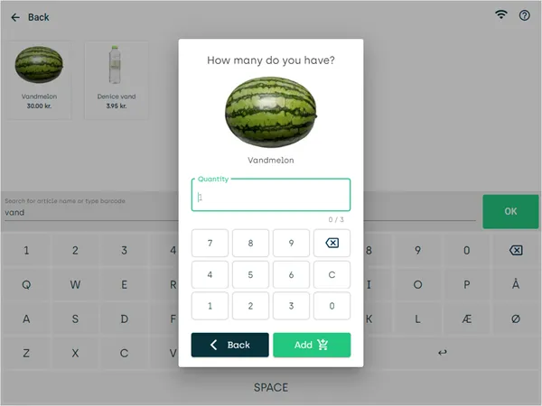 Sco search select quantity